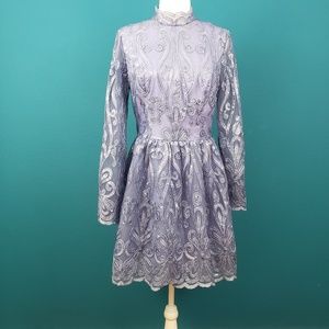 🆕️🪻 🎬 CHI CHI LONDON Renaissance Sequin Mini Dress // (NWT)